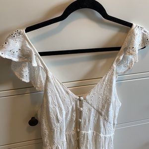 White full length summer dress